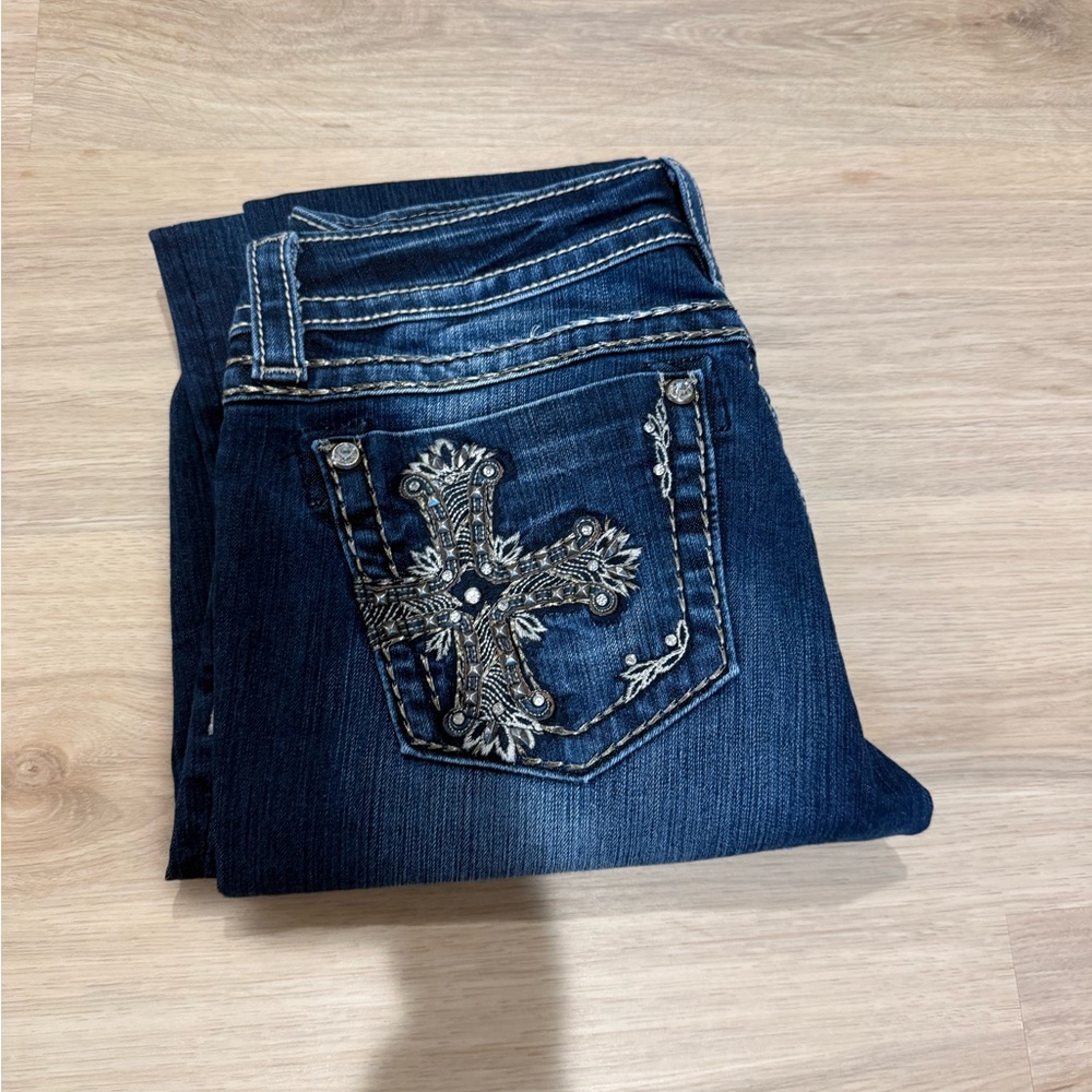 Miss Me Signature Skinny Blue Jeans